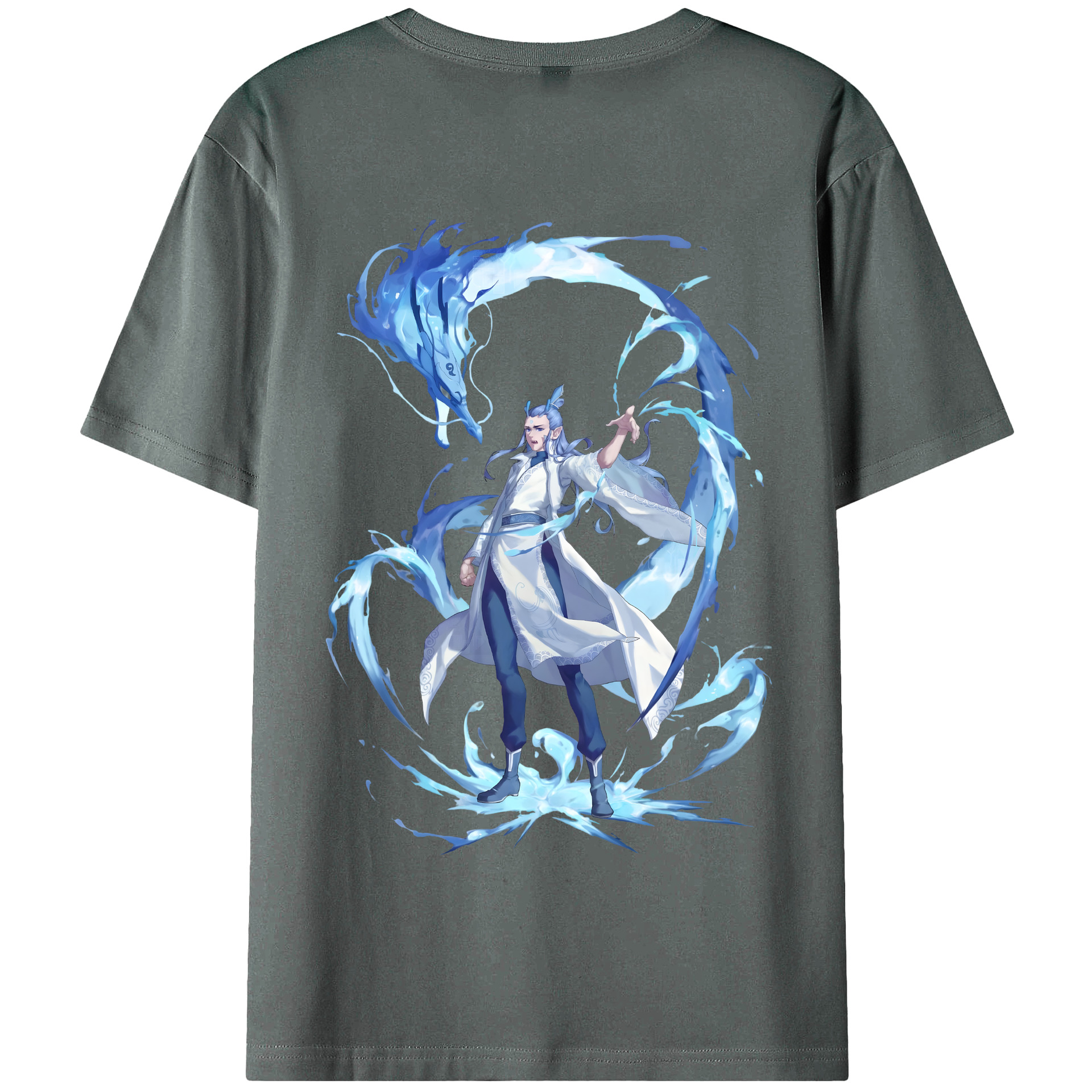 （画像用） Ne Zha 2 ナタ 魔童の大暴れ 綿100％半袖Tシャツ（背面プリント）